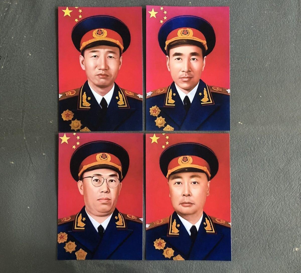 红色记忆专场 十大元帅明信片一套10枚高清珠光纸