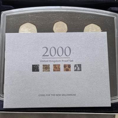 道一币馆币章第一百五十一场 - 原包装带证 英国2000年精制套币十枚 含纪念币