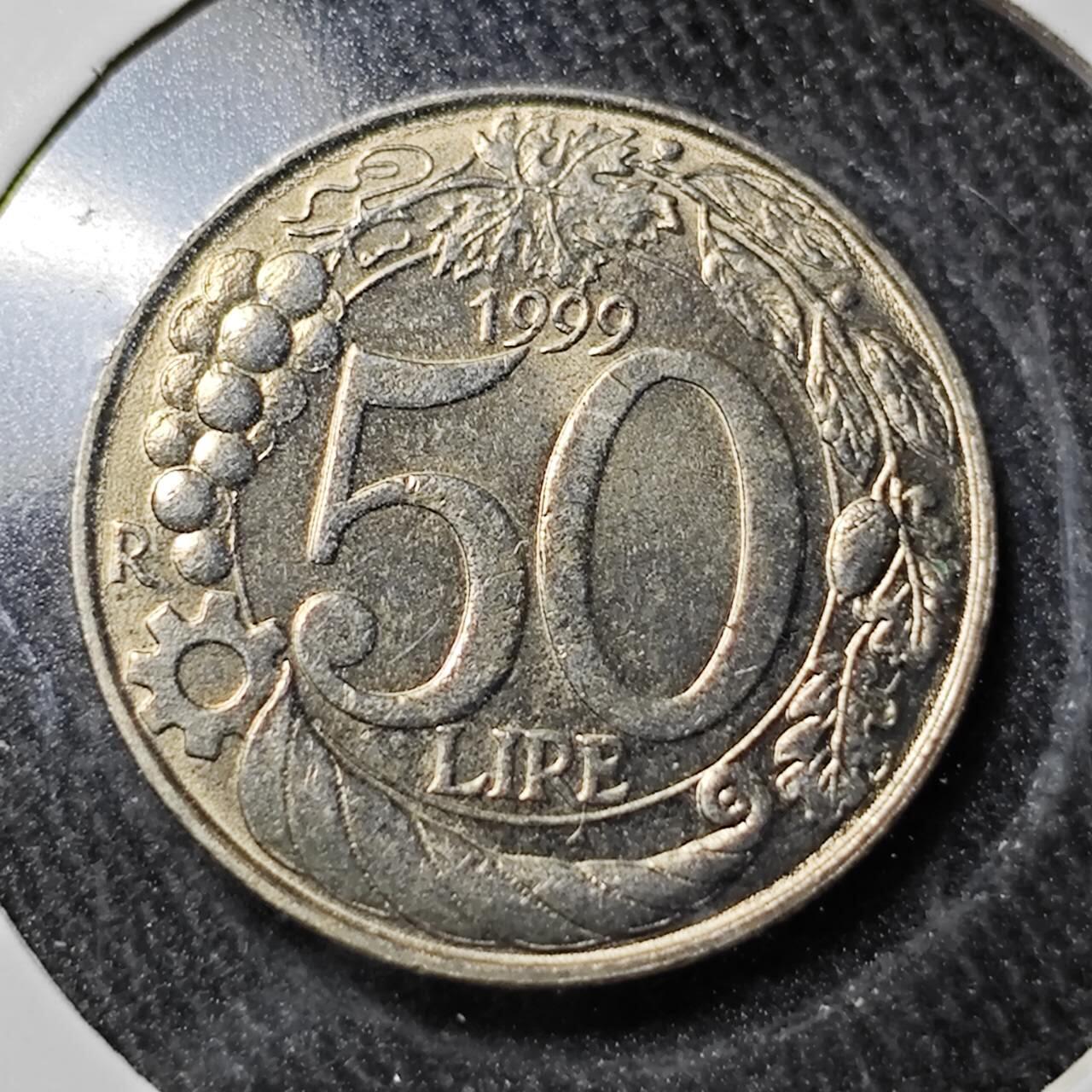 KK钱币收藏小铺  （套币 批量/好品散币 银币）专场  2月预留时间 周末发货 1999意大利50里拉 好品 
