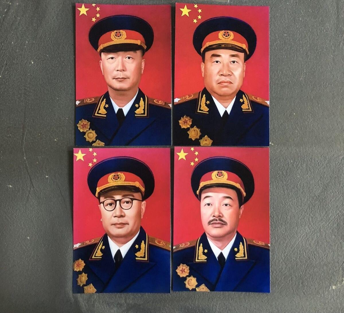 红色记忆专场 十大元帅明信片一套10枚高清珠光纸