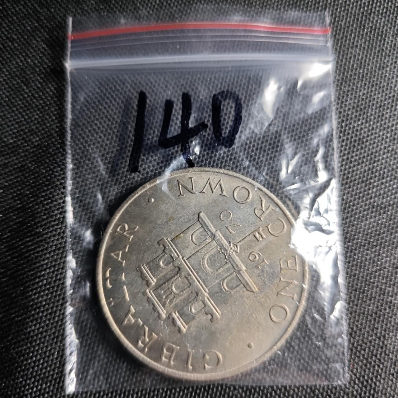 KK钱币收藏小铺  （套币 批量/好品散币 银币）专场  2月预留时间 周末发货  1970直布罗陀1克朗