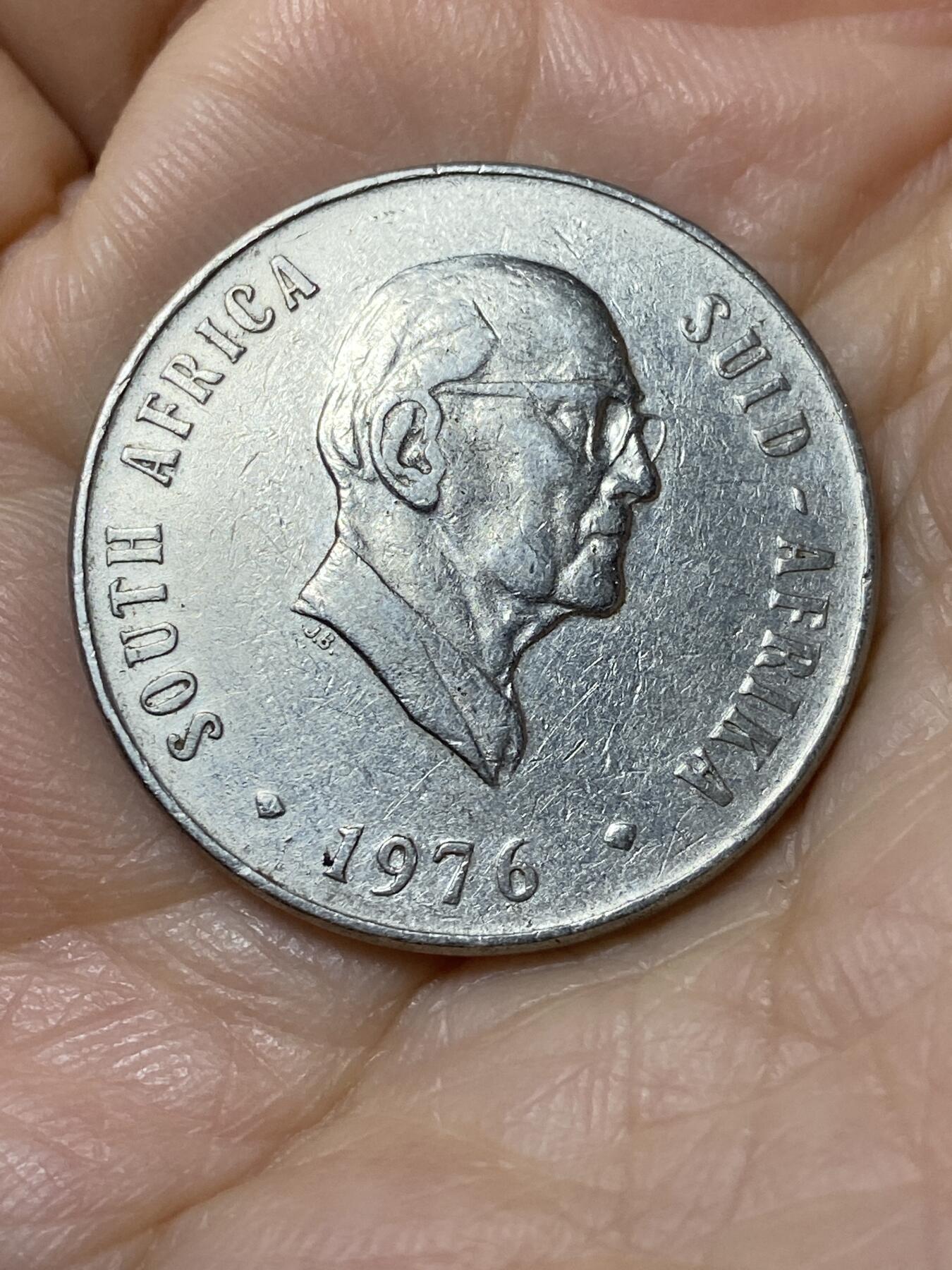 2025年第一百一十二场(总第一百三十八场）外国好品散币(免佣金) 南非🇿🇦1976年50分