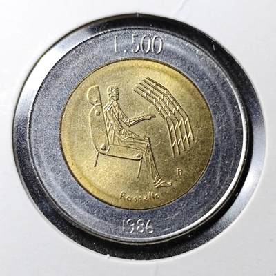 KK钱币收藏小铺  （套币 批量/好品散币 银币）专场  2月预留时间 周末发货 - 1986 圣马力诺500里拉双色币 好品