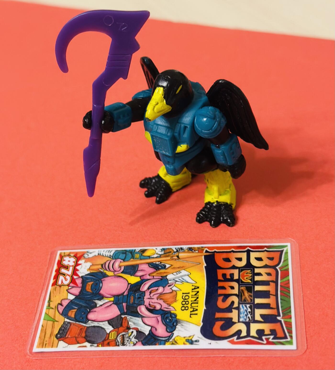 变形金刚G1比斯特星人乌鸦带兵器