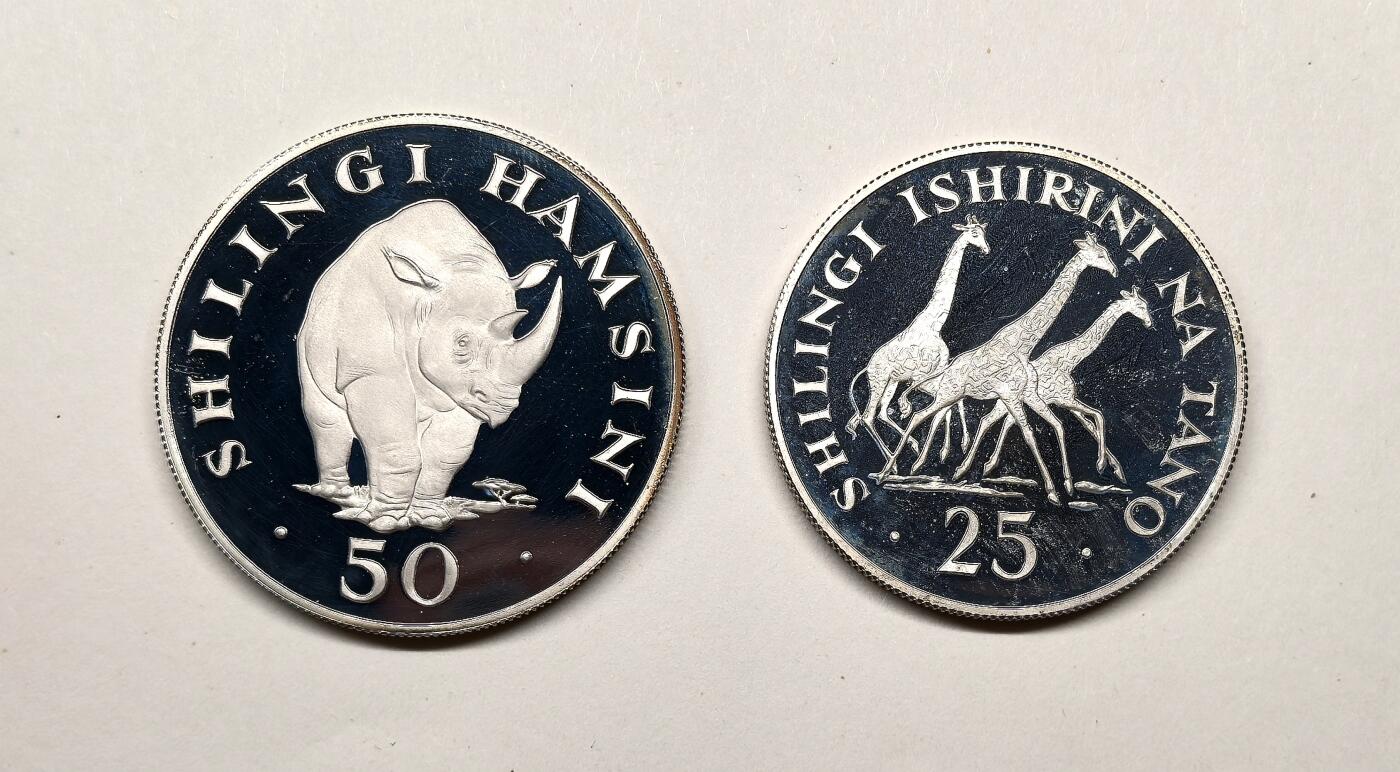 御风而行｜帝国遗韵 凡希社世界钱币微拍第三百十二期 1974坦桑尼亚野生动物银币两枚套