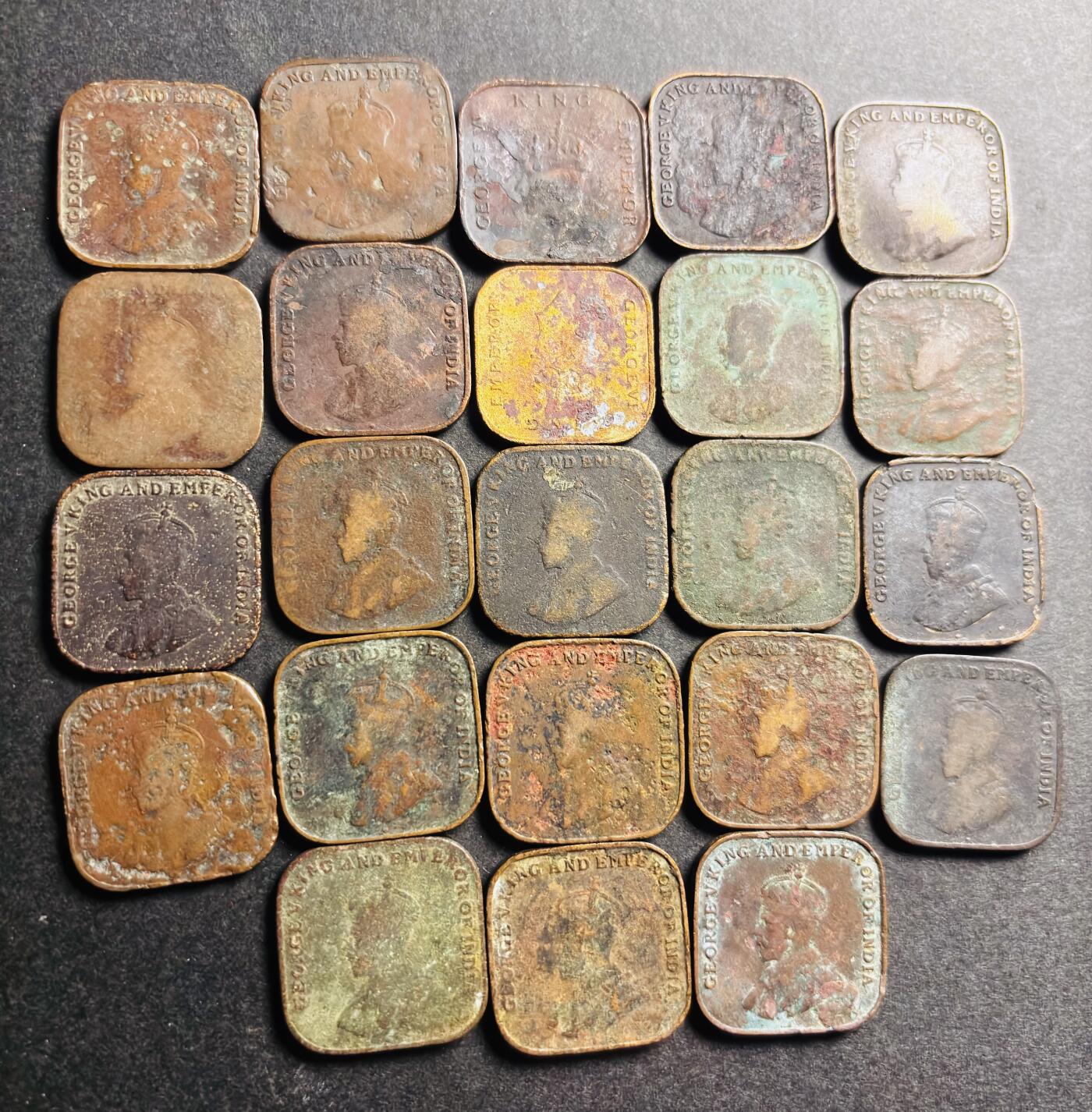 文馨钱币收藏第 276 场，优选品质银币，铜币，纪念章场，长期接收代拍品 英属海峡乔治五世，六世 1 分 23 枚