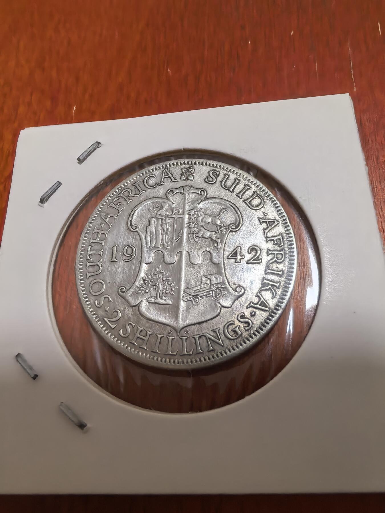 长老汇蛇年精选第六十二场拍卖 1942南非乔治六世2先令银币，14.14克800银