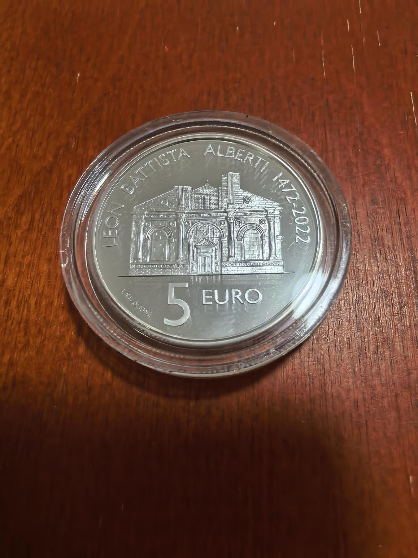 长老汇蛇年精选第六十二场拍卖 2022圣马力诺里昂教堂5欧元精制银币，18克925银，盒证全