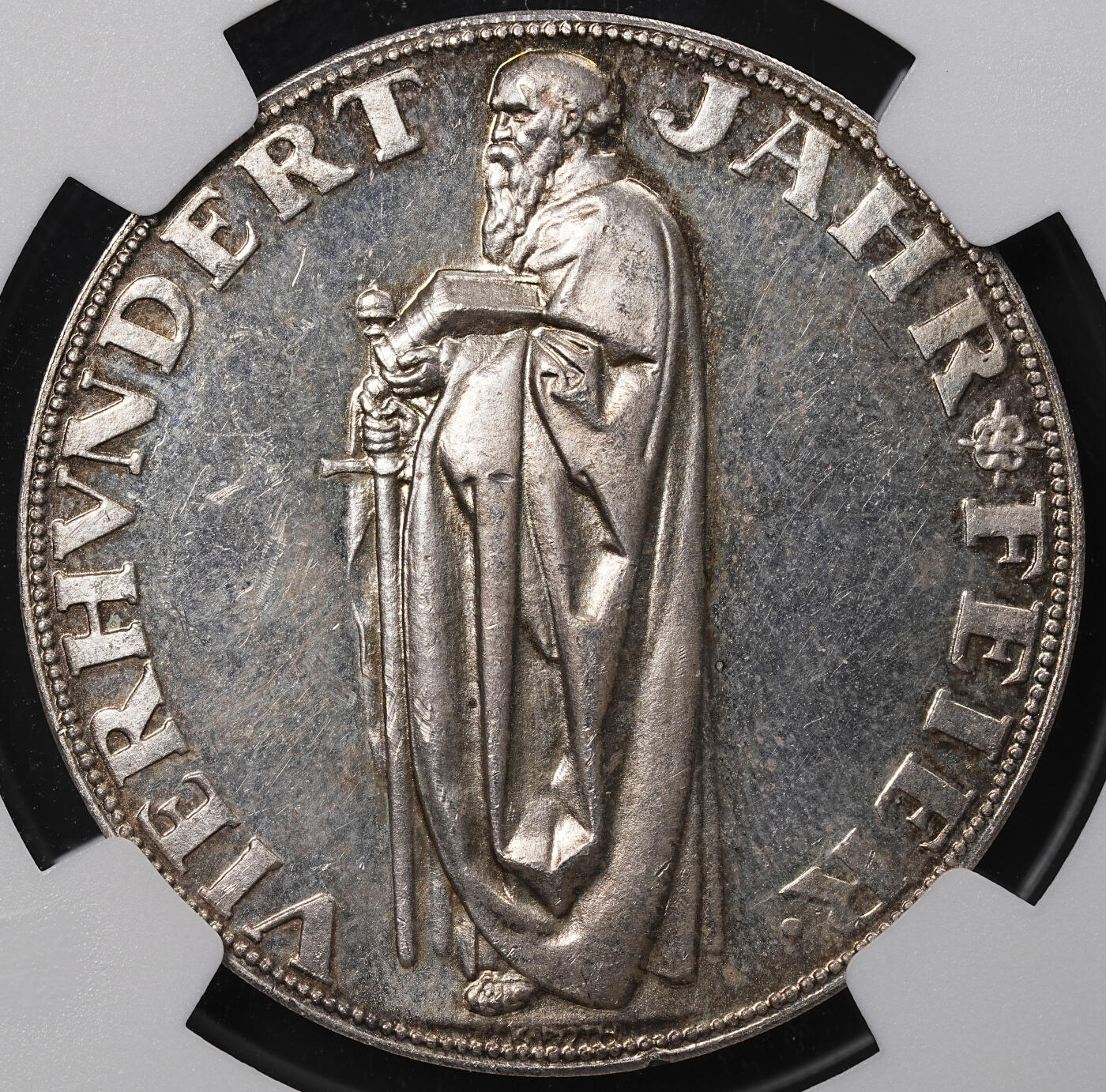 修遠堂世界钱币第八十九期 NGC MS62 1928年德国纽伦堡-阿尔布雷特·丢勒逝世400周年纪念银章 文艺复兴时期杰出画家