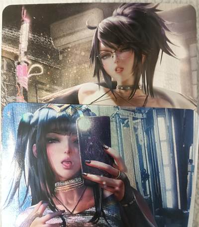 花开卡拍第43期（10月19号周日截拍，品控勿拍!!!拍品不寄存，运费5元，自制卡难免瑕疵，可能存在轻微撞角爆边等出厂瑕疵，品控介意勿拍！） - 五月卡牌 ACG美少女 2张 粗闪