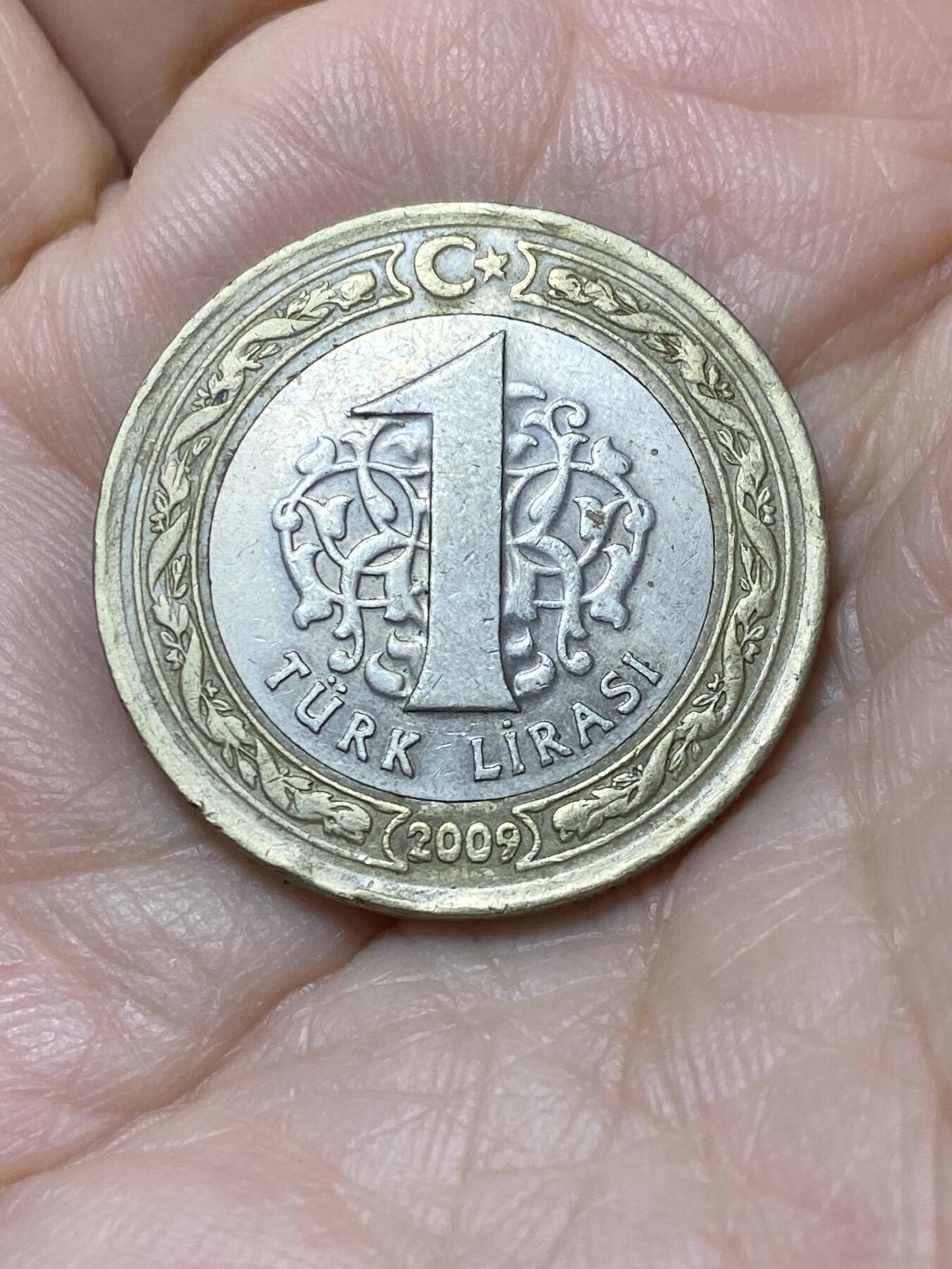 2025年第一百一十二场(总第一百三十八场）外国好品散币(免佣金) 土耳其🇹🇷2009年1里拉(第十一套最大面值)