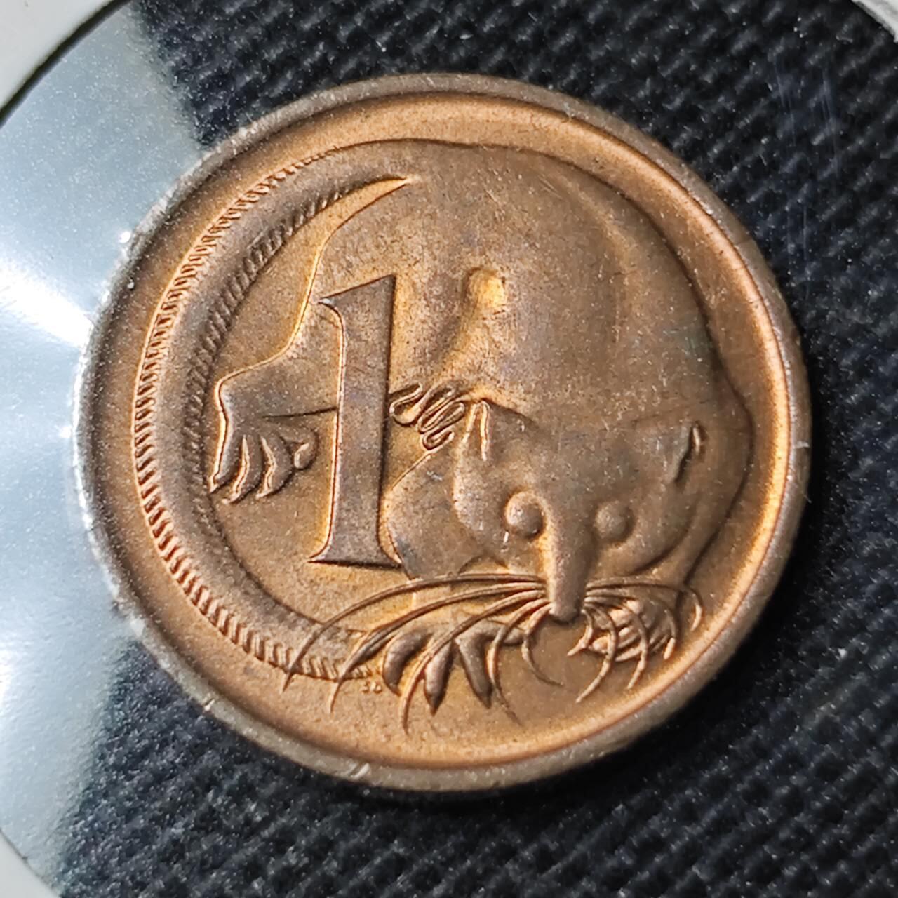 KK钱币收藏小铺 第350场 2月预留时间 周末发货  1971澳大利亚1分 好品