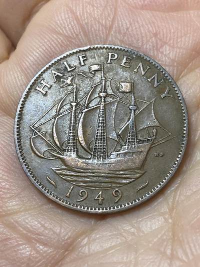 2025年第一百一十二场(总第一百三十八场）外国好品散币(免佣金) - 英国🇬🇧1949年半便士(乔治六世第二版首发年)