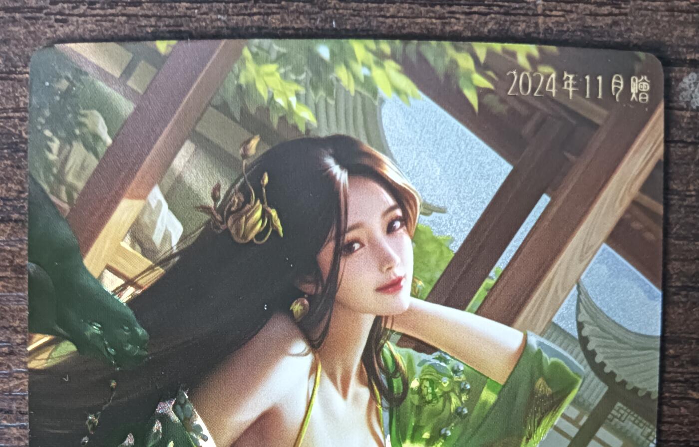 花开卡拍第43期（10月19号周日截拍，品控勿拍!!!拍品不寄存，运费5元，自制卡难免瑕疵，可能存在轻微撞角爆边等出厂瑕疵，品控介意勿拍！） 卡玩帕克 百花谱 24年11月赠卡 光刻小乔1张