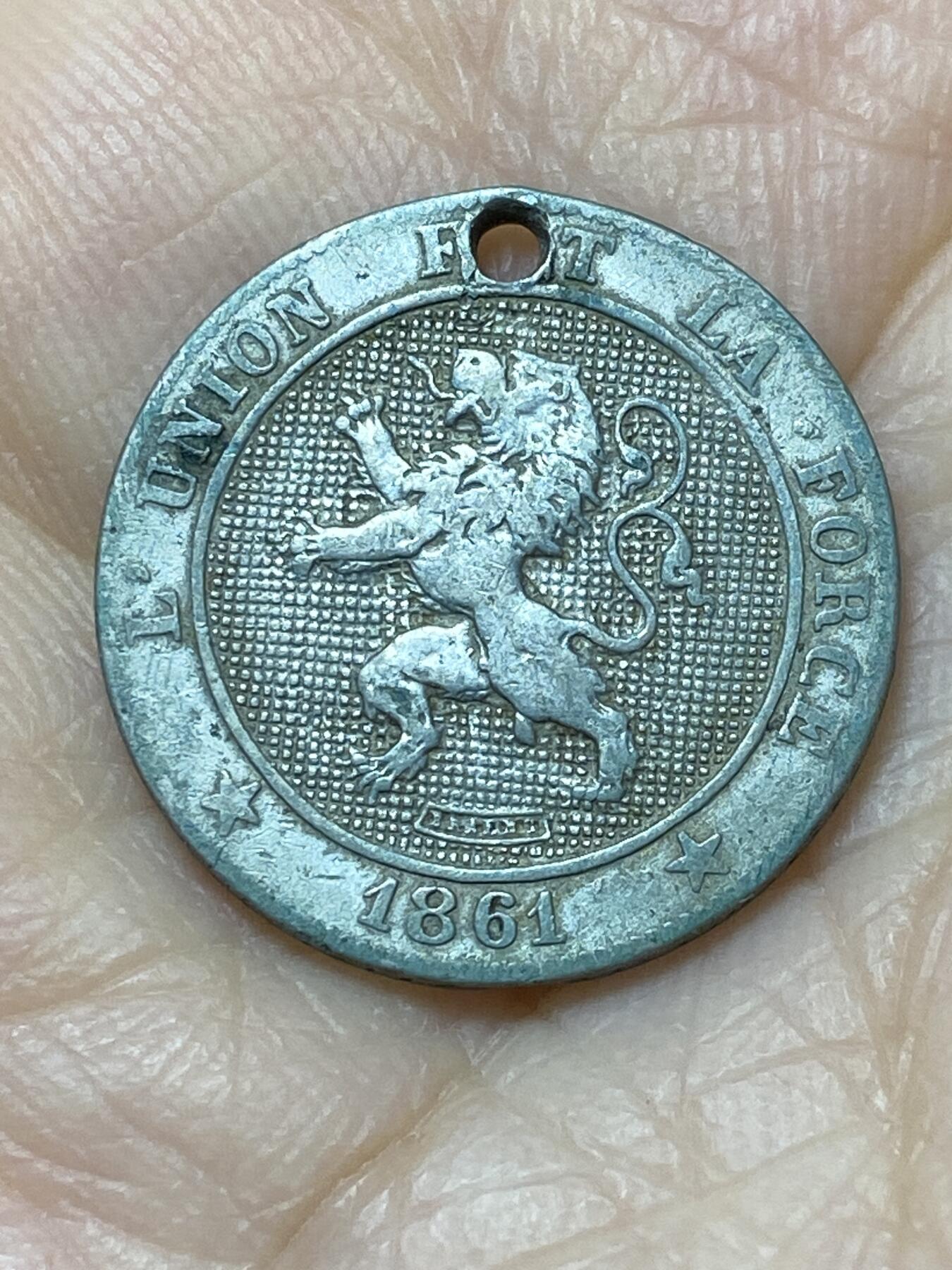 2025年第一百一十二场(总第一百三十八场）外国好品散币(免佣金) 比利时🇧🇪1861年5分(利奥波德一世时期，首发年)