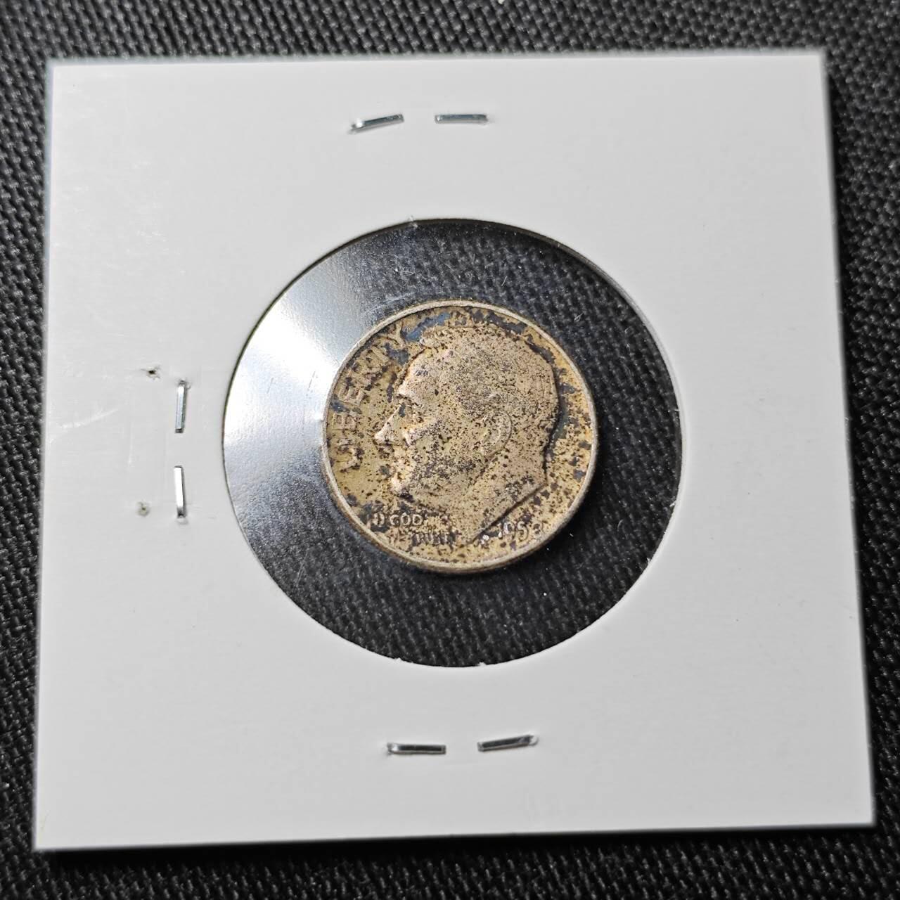 KK钱币收藏小铺  （套币 批量/好品散币 银币）专场  2月预留时间 周末发货 1958美国10分银币  