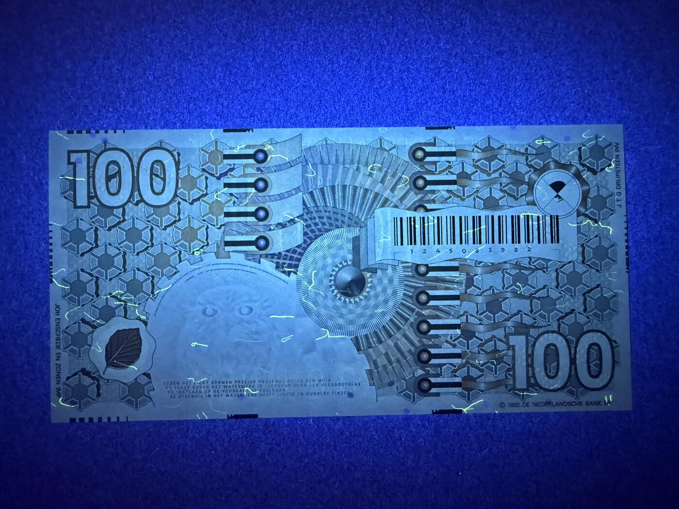 《艾美收藏》第216期-10.19周日外币超白金场 荷兰100盾 UNC 1992年 齿轮版