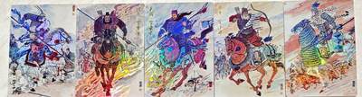 卡牌限时023期活动专场 - 【全新】齐卡文化-王涌喆-三国五虎上将彩雕×1套(5张)