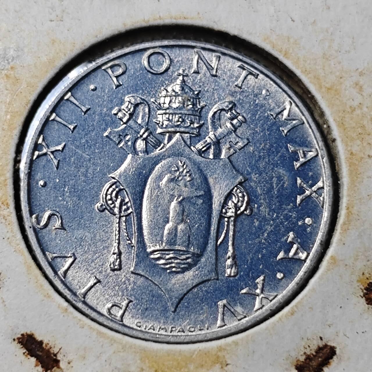 KK钱币收藏小铺  （套币 批量/好品散币 银币）专场  2月预留时间 周末发货 1953梵蒂冈2里拉 好品 