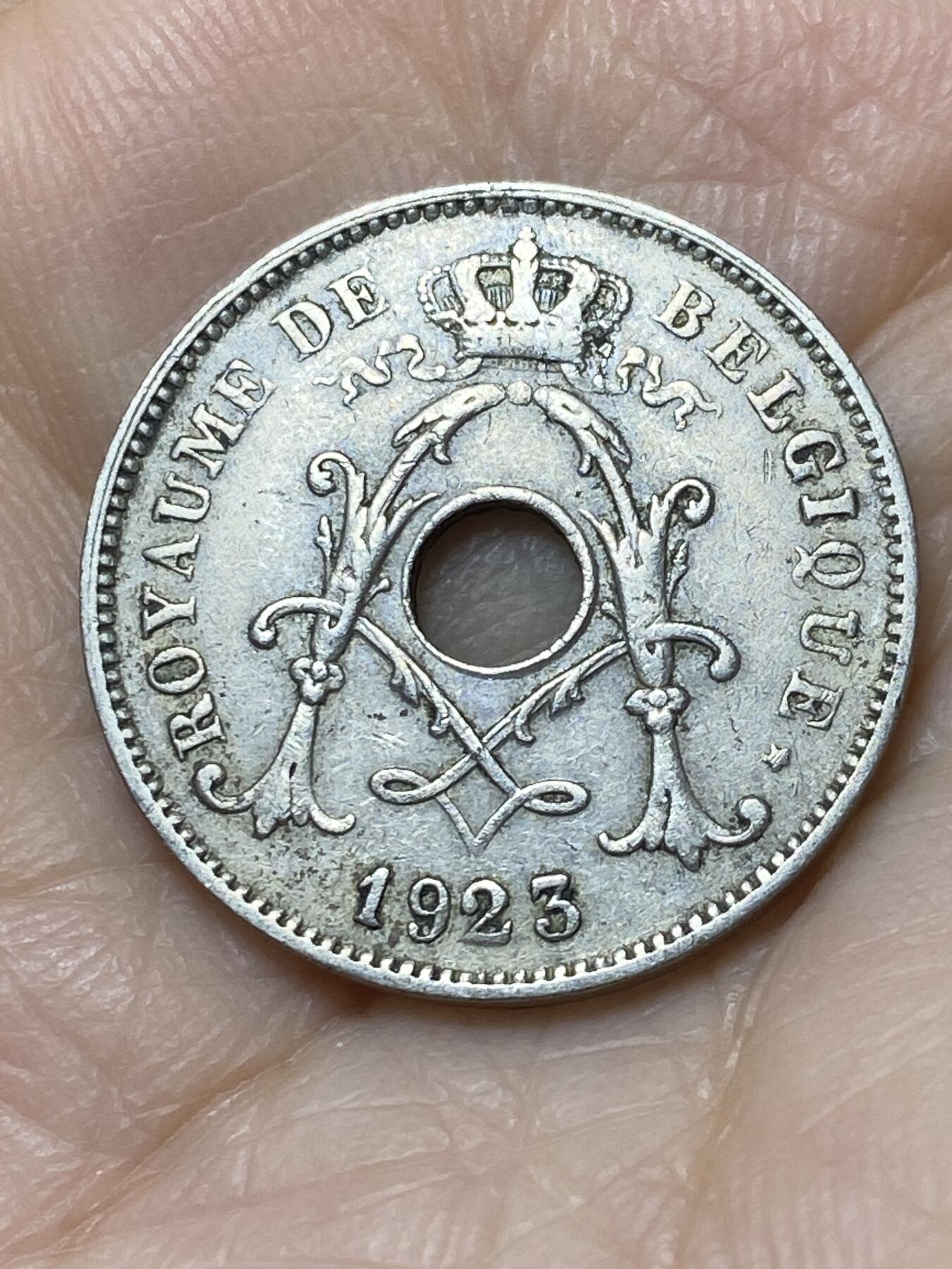 2025年第一百一十二场(总第一百三十八场）外国好品散币(免佣金) 比利时🇧🇪1923年10分(阿尔贝一世时期，法语版)
