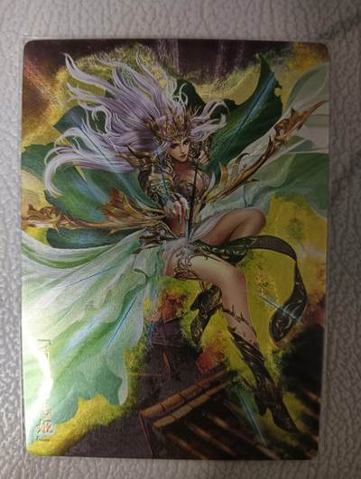 花开卡拍第43期（10月19号周日截拍，品控勿拍!!!拍品不寄存，运费5元，自制卡难免瑕疵，可能存在轻微撞角爆边等出厂瑕疵，品控介意勿拍！） - 卡玩帕克 魂姬三国 蜀 黄忠姬 1张 粗闪