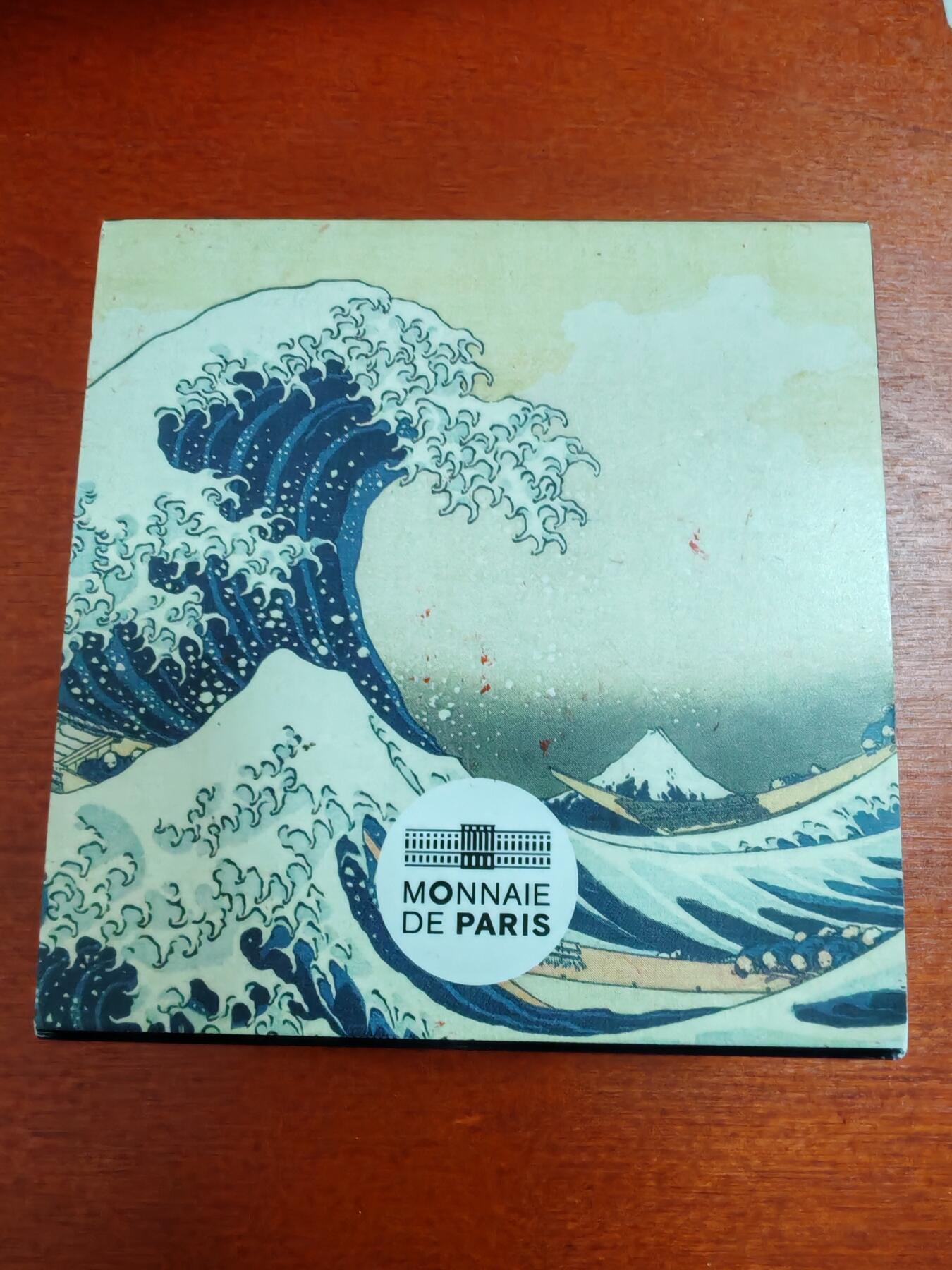 长老汇蛇年精选第六十二场拍卖  2020法国神奈川冲浪里10欧元矩形精制银币，盒证全，3000枚