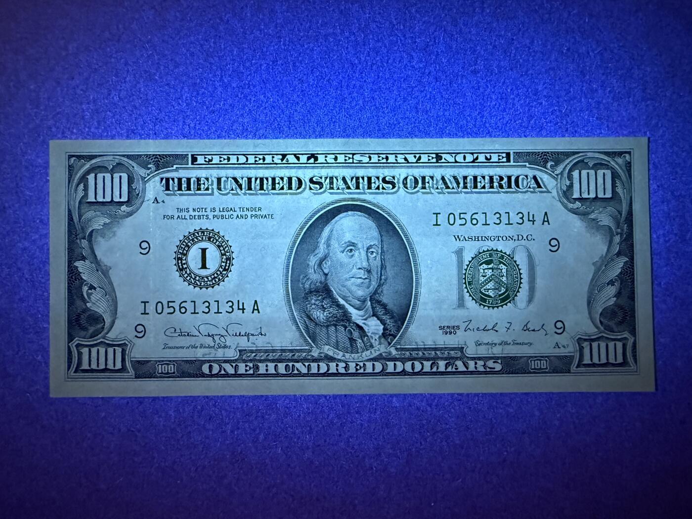 《艾美收藏》第216期-10.19周日外币超白金场 美国100美元 UNC 1990年小头美元 持续上涨品种