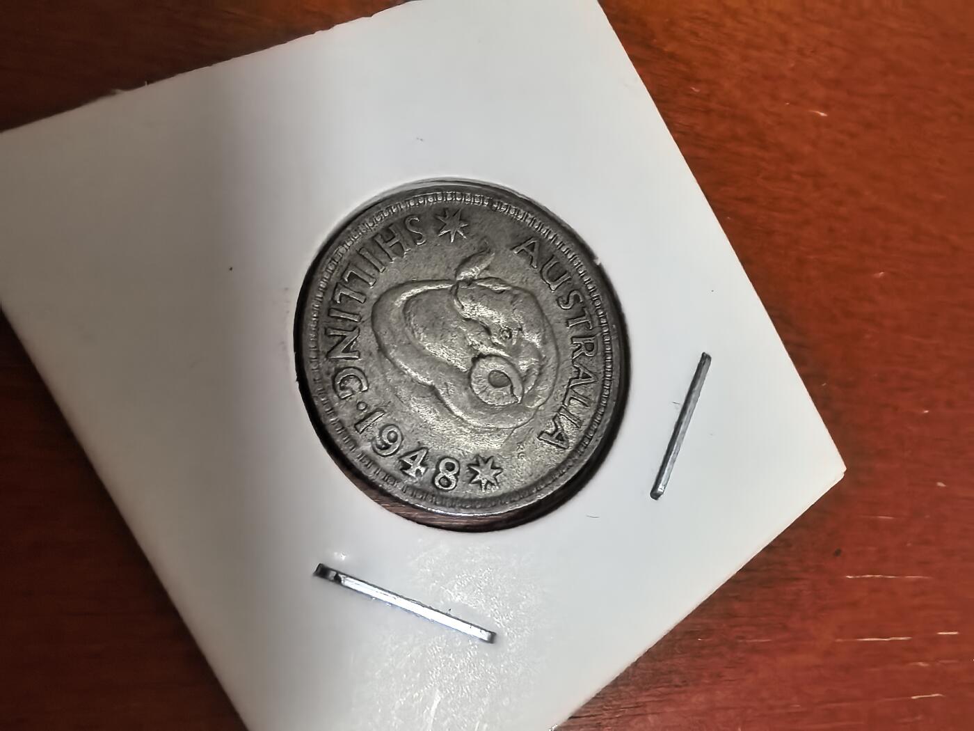 长老汇蛇年精选第六十二场拍卖 1948澳大利亚乔治六世1先令绵阳银币，5.65克500银