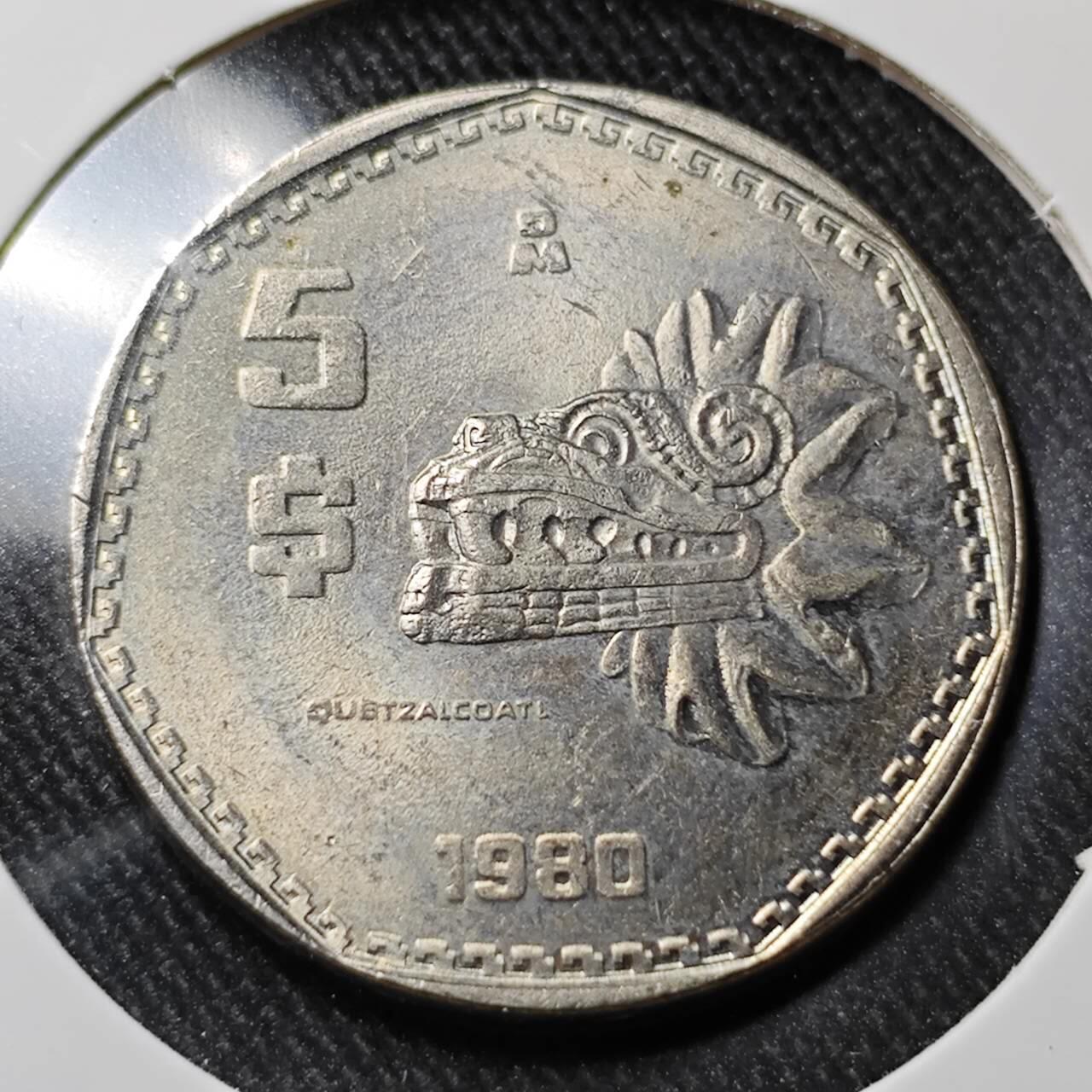KK钱币收藏小铺  （套币 批量/好品散币 银币）专场  2月预留时间 周末发货  1980墨西哥5比索 好品