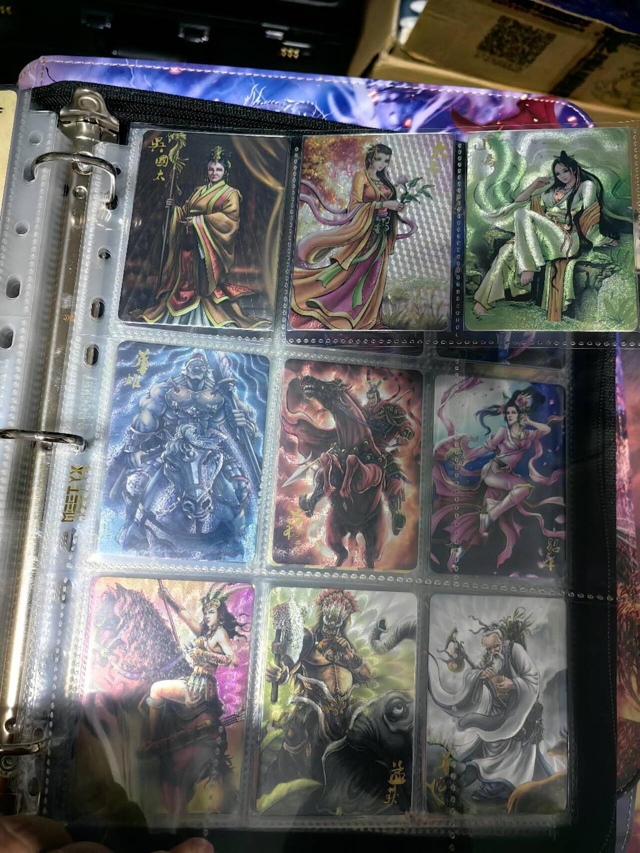 海绵宝宝卡牌专拍第5场(本场有自留价 各种亲签卡，套卡大套，自制卡难免瑕疵，可能存在轻微撞角爆边等出厂瑕疵，品控介意勿拍！) 龙耀三国 粗闪卡 112张