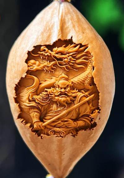 听雨轩（36） - 橄榄核雕2.0御龙钟馗 单粒