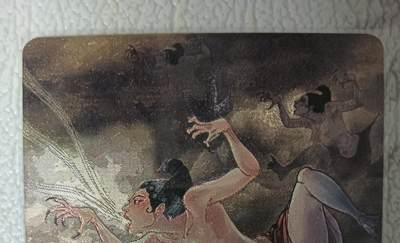 花开卡拍第43期（10月19号周日截拍，品控勿拍!!!拍品不寄存，运费5元，自制卡难免瑕疵，可能存在轻微撞角爆边等出厂瑕疵，品控介意勿拍！） - 百里西游 蜘蛛精 艺术卡 1张 粗闪