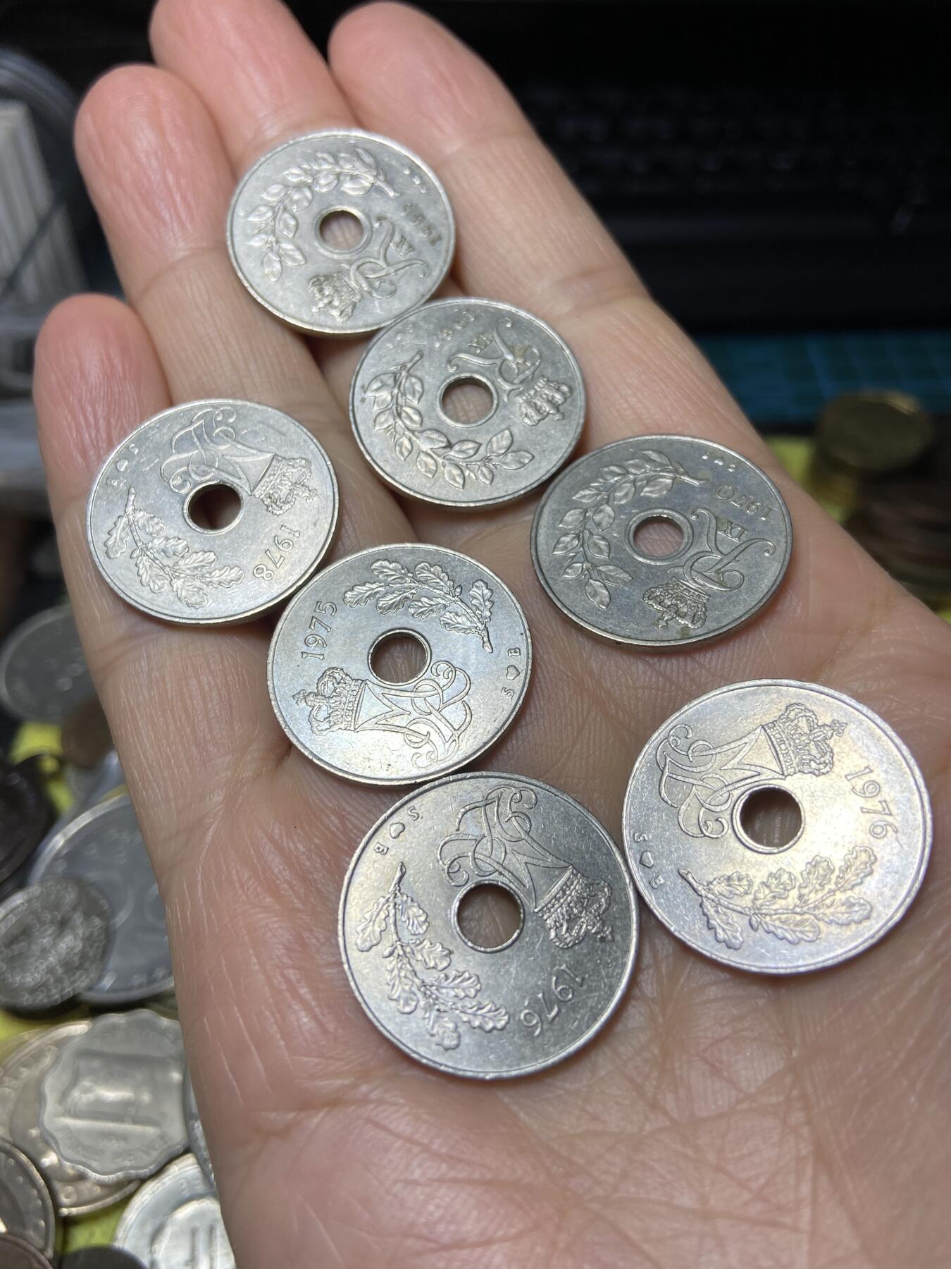 2025年第一百一十一场(总第一百三十七场）外国好品散币(免佣金) 丹麦🇩🇰各年份25欧尔7枚