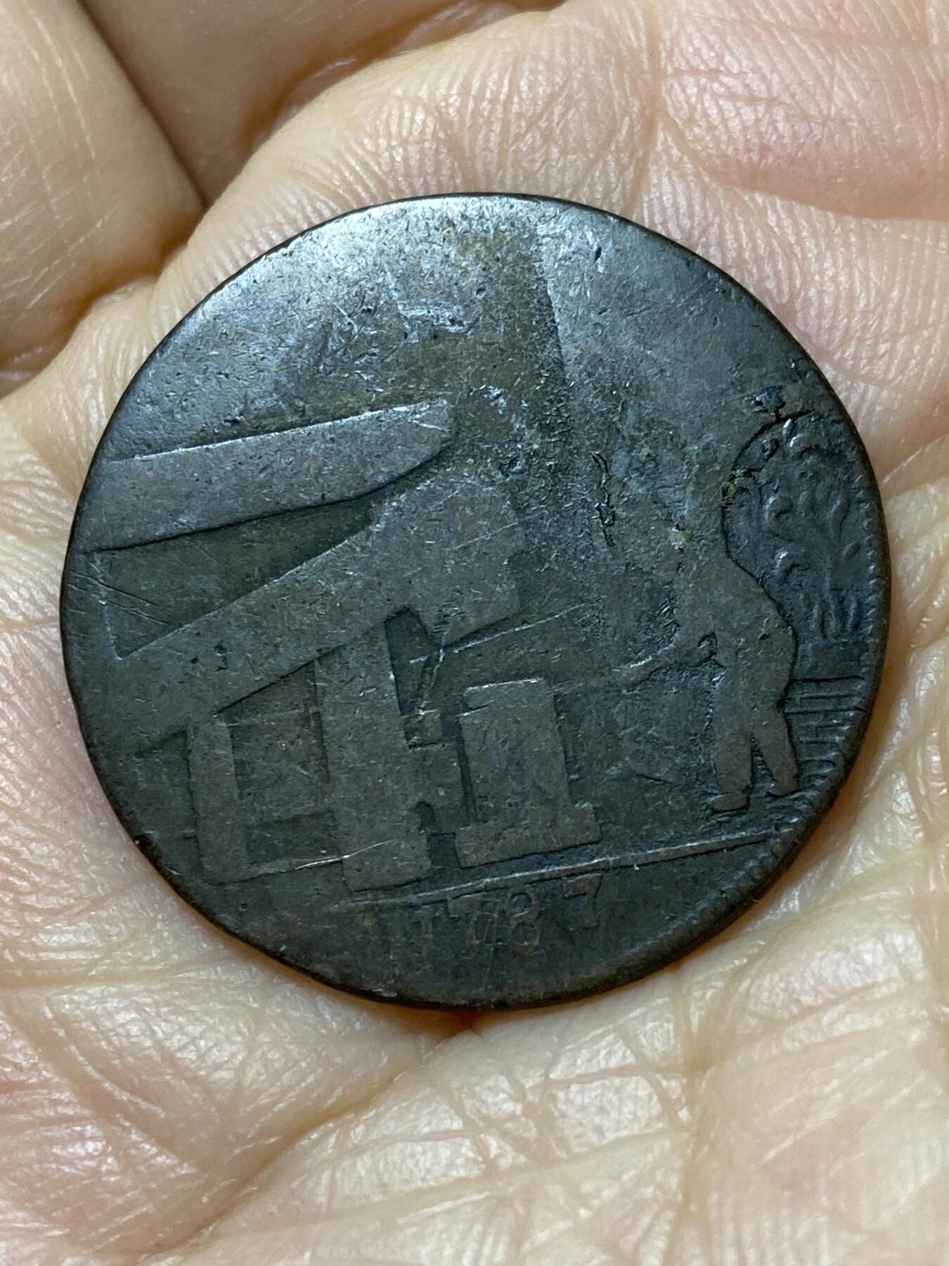2025年第一百一十二场(总第一百三十八场）外国好品散币(免佣金) 英国🇬🇧1787年1/2便士代币(沃里克郡商业代币，威尔金森锻造厂图案)