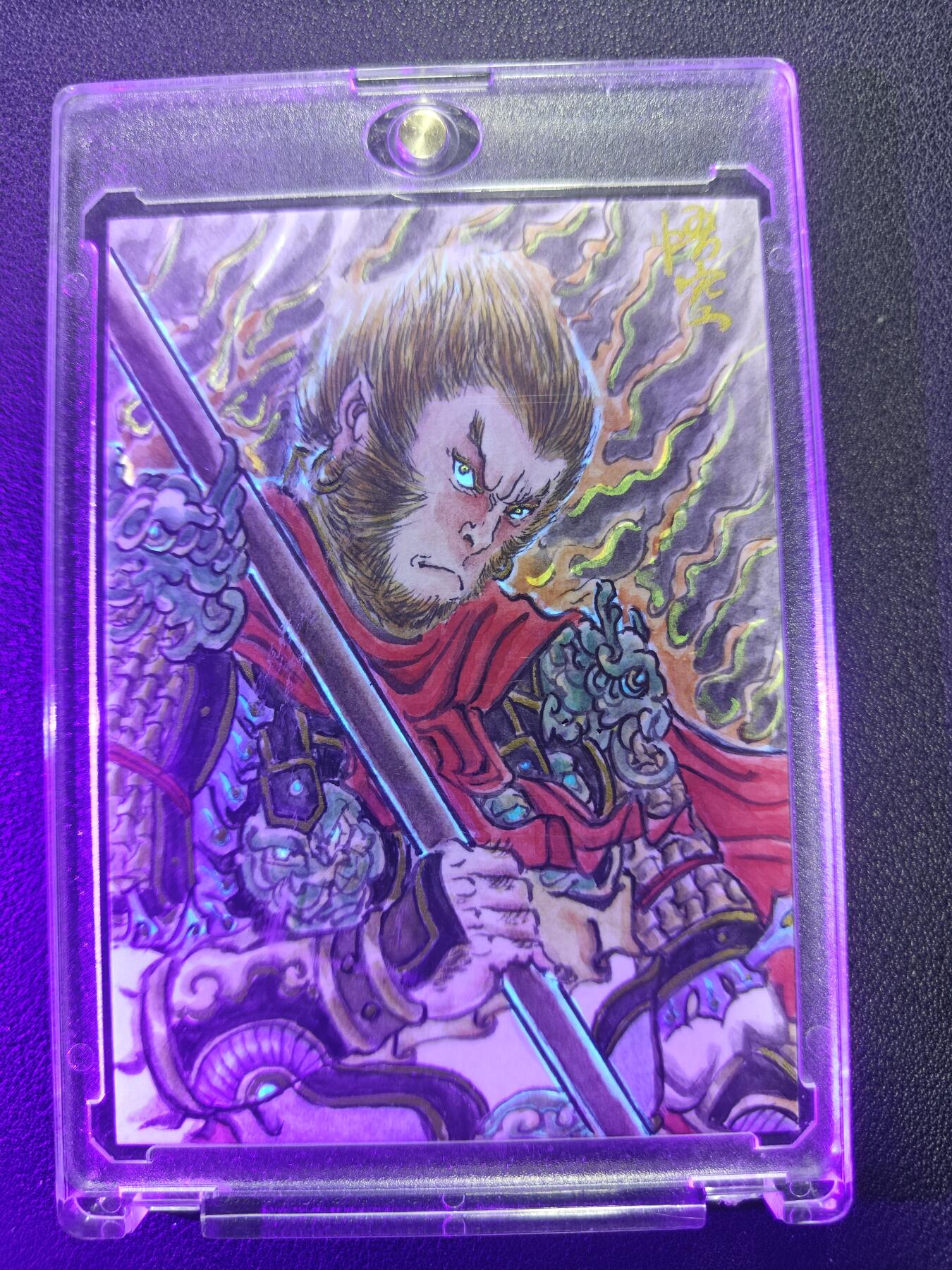 天玑星卡拍第131期《10.23周四截拍》持续收拍收评中 满赠卡需备注 【手绘卡】张先军 齐天大圣 带特效 背绘 齐天大圣旗 手绘卡