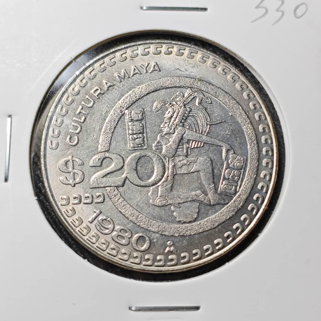 KK钱币收藏小铺  （套币 批量/好品散币 银币）专场  2月预留时间 周末发货   1980墨西哥20比索 好品