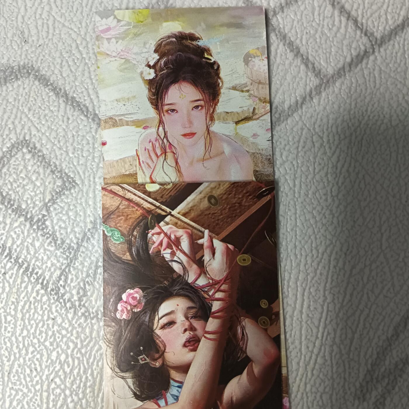 花开卡拍第43期（10月19号周日截拍，品控勿拍!!!拍品不寄存，运费5元，自制卡难免瑕疵，可能存在轻微撞角爆边等出厂瑕疵，品控介意勿拍！） 燎原 书签 杜夫人 春梅  2张