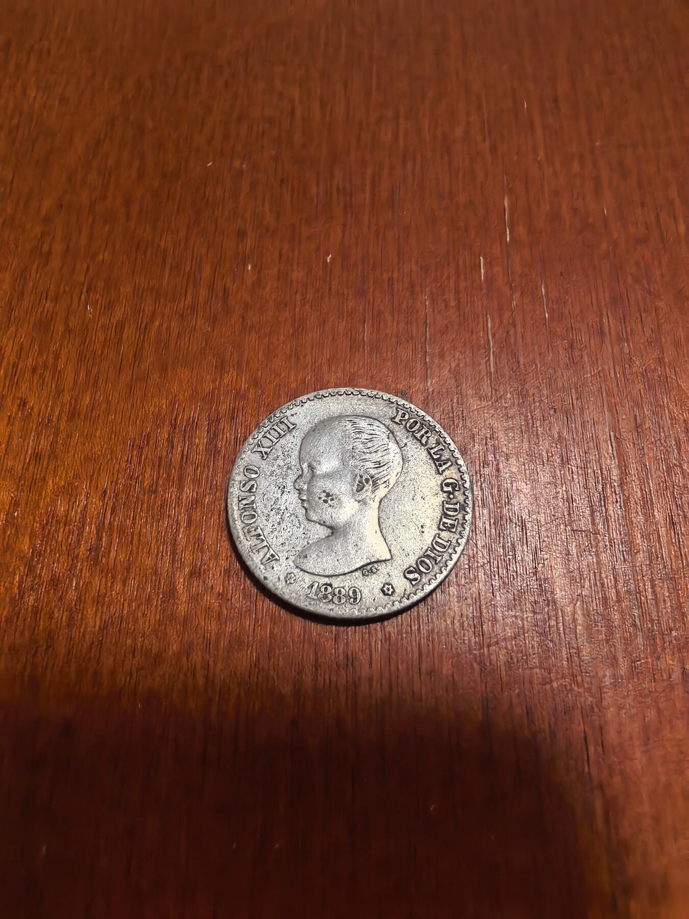 长老汇蛇年精选第六十二场拍卖 1889西班牙阿方索十三世娃娃头50分银币，2.5克835银，50万枚，极少见