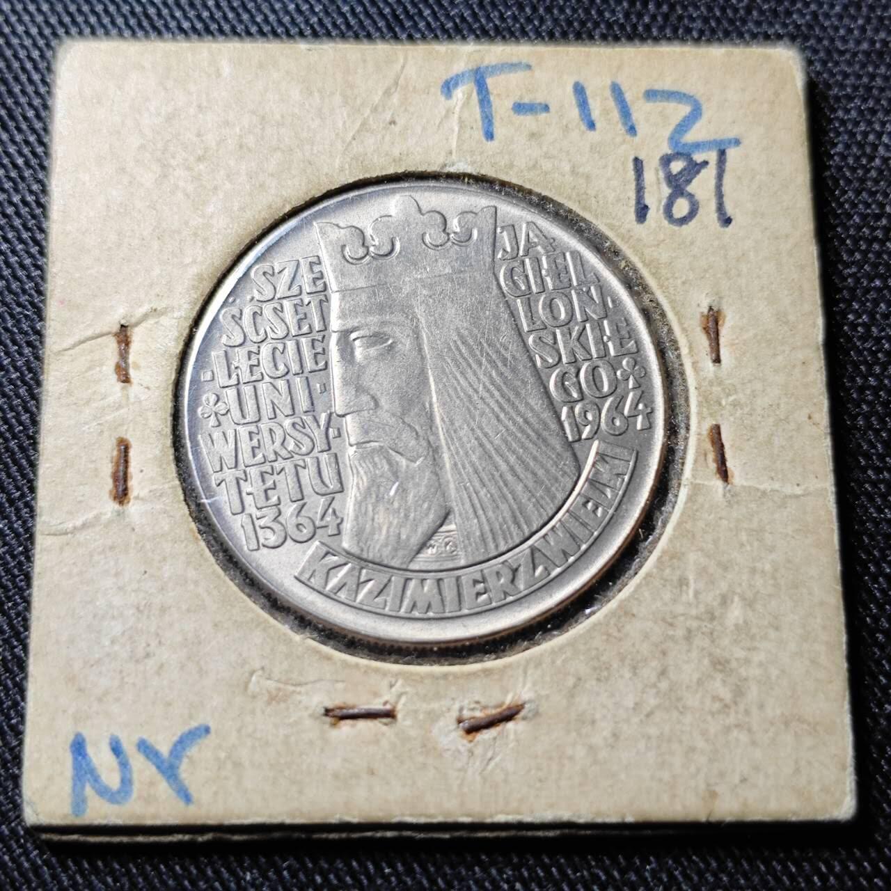 KK钱币收藏小铺  （套币 批量/好品散币 银币）专场  2月预留时间 周末发货  1964波兰10兹罗提纪念币 好品