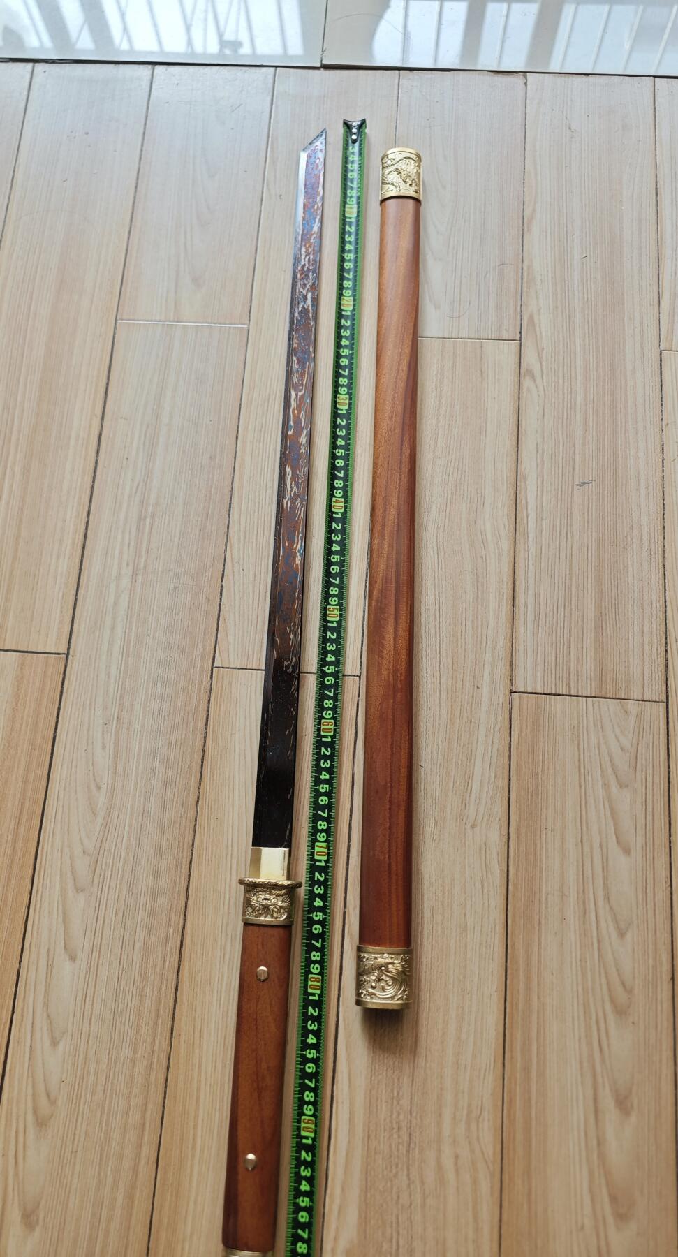红色经典收藏拍卖专场 工艺品 未开刃 龙泉非遗传承 彩陨唐刀 