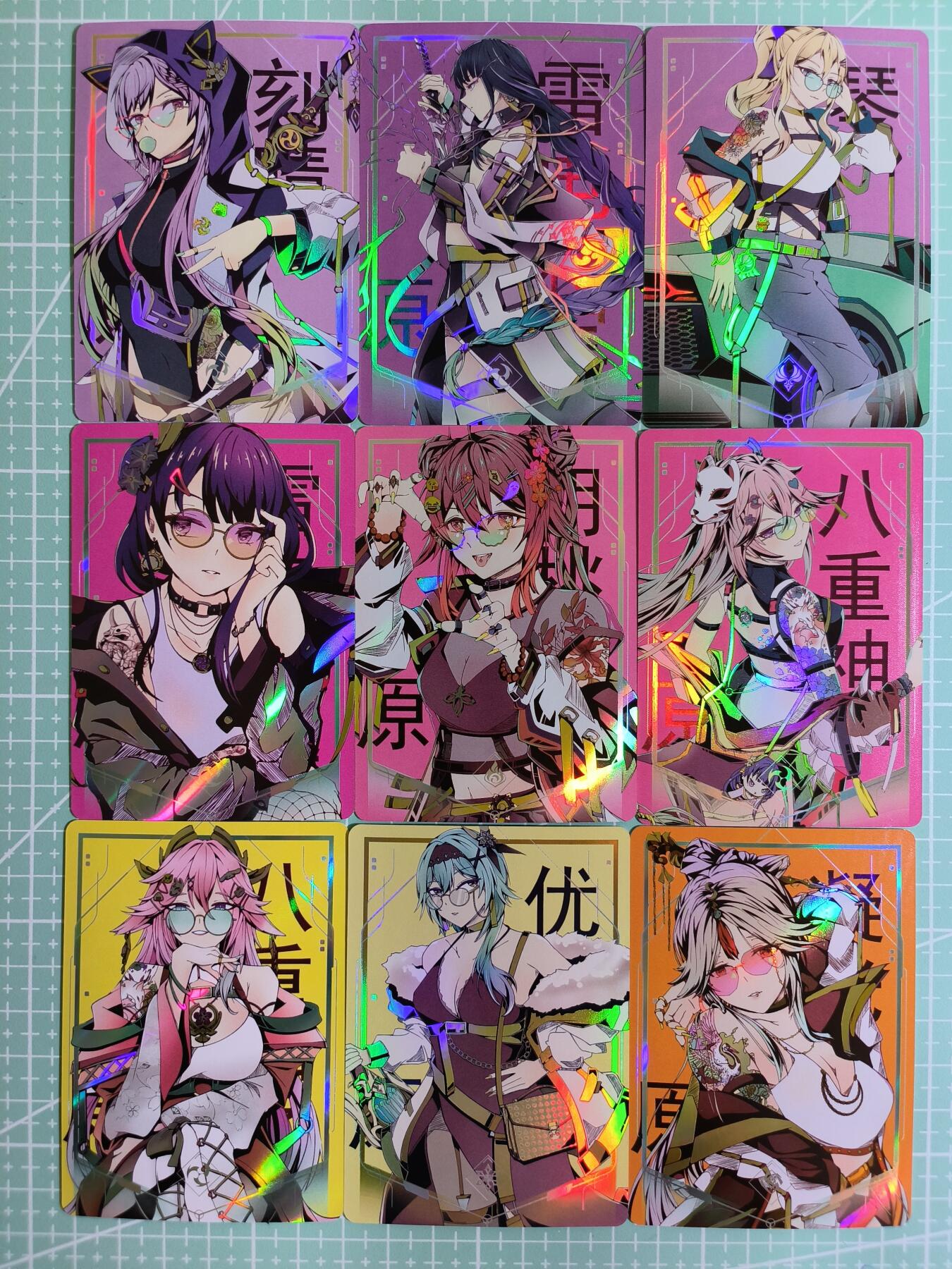 C先生卡牌 第14期 《神州百花谱》《Art系列》《人间传》持续收拍品中... 【彩闪】游戏原神《时尚都市风①》9张