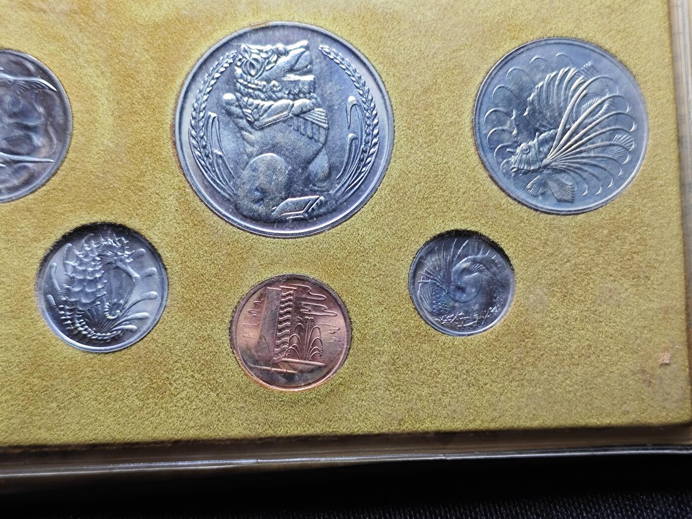 KK钱币收藏小铺  （套币 批量/好品散币 银币）专场  2月预留时间 周末发货 1980新加坡大小面值清年一套 生肖猴主题 