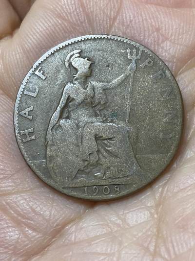 2025年第一百一十二场(总第一百三十八场）外国好品散币(免佣金) - 英国🇬🇧1908年半便士(爱德华七世时期)