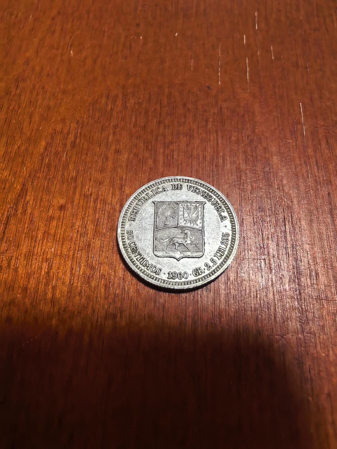 长老汇蛇年精选第六十二场拍卖 1960委内瑞拉50分银币，2.5克835银