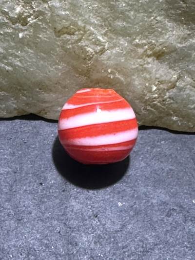 建国前后库存双色搅胎琉璃苹果珠一颗，。 - 建国前后库存双色搅胎琉璃苹果珠一颗，。