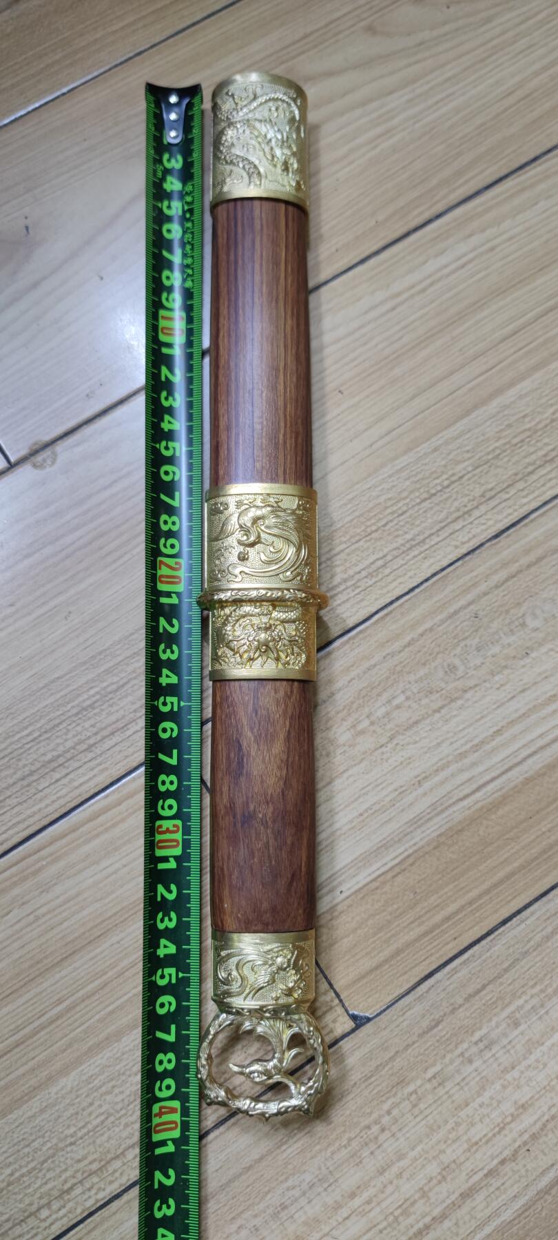红色经典收藏拍卖专场 大马士革羽毛纹  短剑  未开刃 