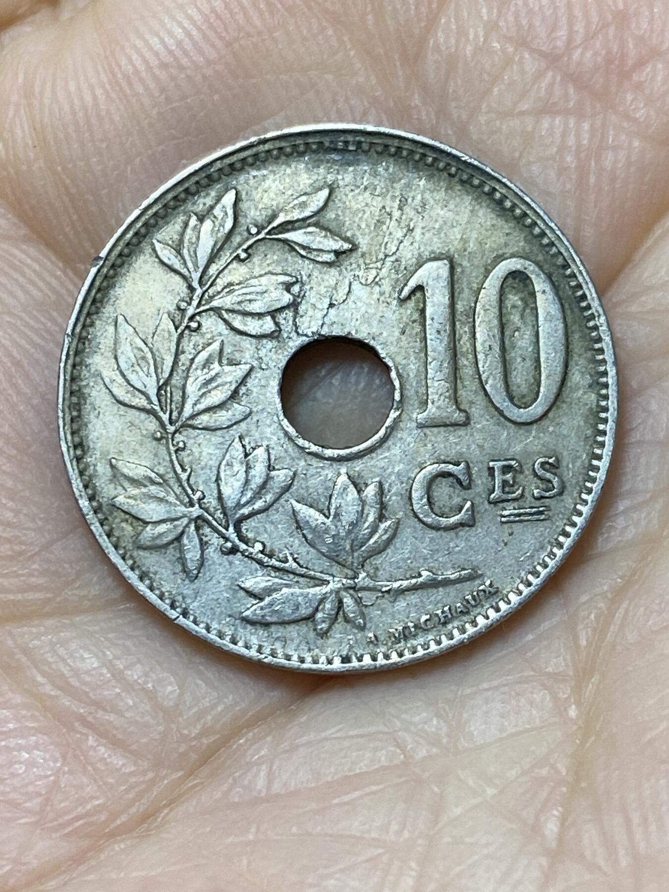 2025年第一百一十二场(总第一百三十八场）外国好品散币(免佣金) 比利时🇧🇪1923年10分(阿尔贝一世时期，法语版)