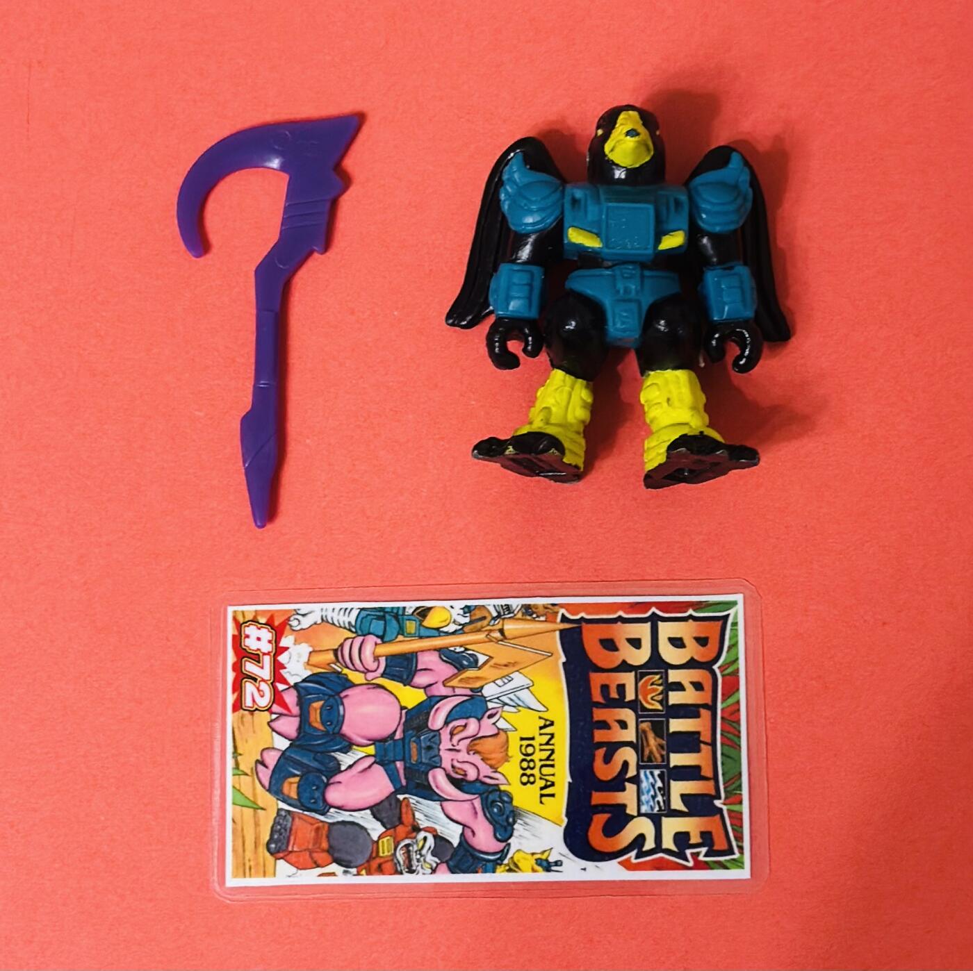 变形金刚G1比斯特星人乌鸦带兵器