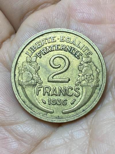 2025年第一百一十二场(总第一百三十八场）外国好品散币(免佣金) - 法兰西第三共和国1936年2法郎