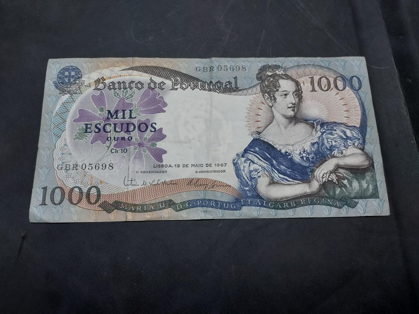 博彦收藏 10月29日 8点钱币专场 1967葡萄牙 1000埃斯库多 流通好品